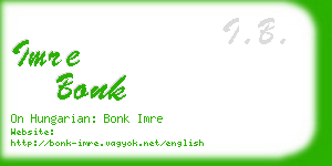 imre bonk business card